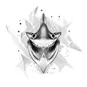 shark  skull tattoo design idea