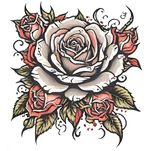 bleeding rose tattoo tattoo design idea