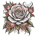 bleeding rose tattoo tattoo design idea