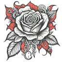 bleeding rose tattoo tattoo design idea