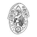 the other side of the door, August and getaway car Taylor Swift inspired, postage stamp tattoo design idea