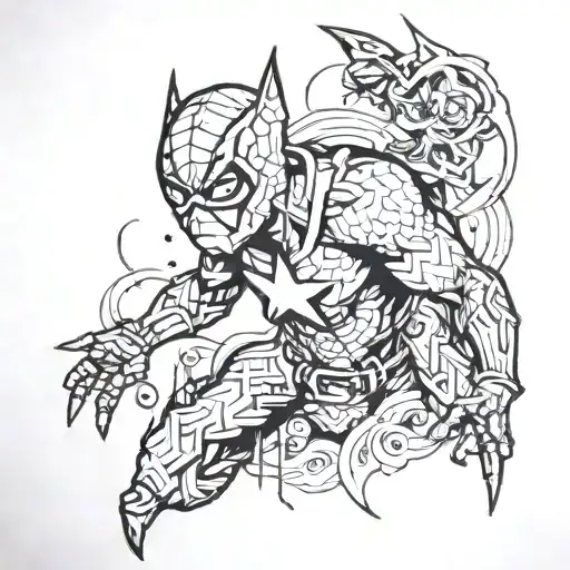marvel comics tattoo design idea