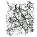 marvel comics tattoo design idea