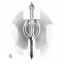 thor's hammer tattoo design idea