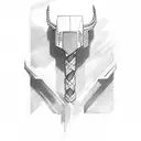 thor's hammer tattoo design idea
