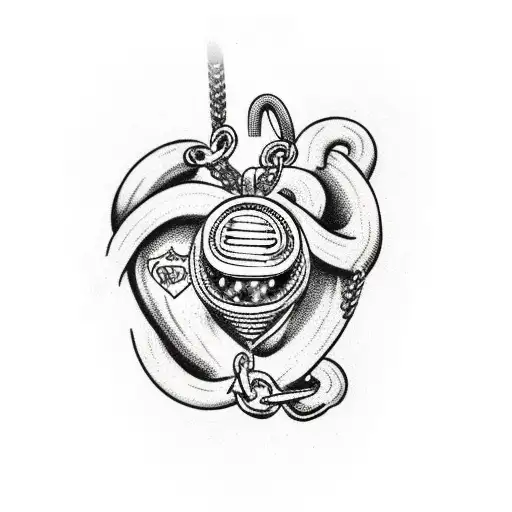 ball python and human heart and harley and chain tattoo design idea