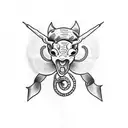 ball python,heart,chopper,chain,oldschool tattoo design idea