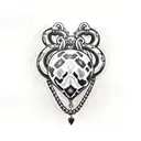 ball python and human heart ,harley,chain tattoo design idea