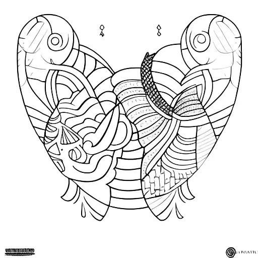 paloma and Luana with hearth in the middle tattoo design idea