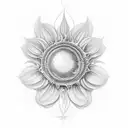 denizin ortasında tek başına kalmış bir erkek  tattoo design idea