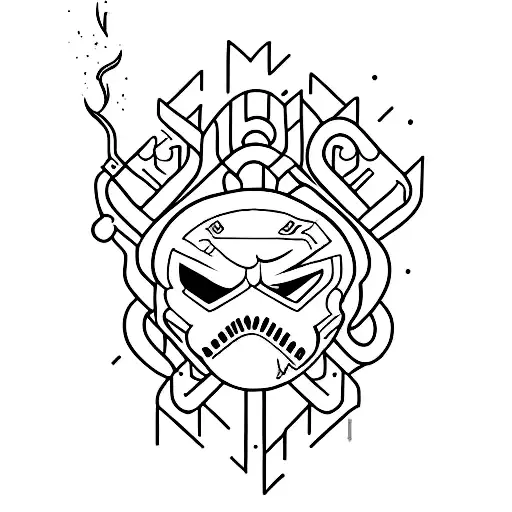 coquetel molotov em uma garrafa de Jack Danniels tattoo design idea