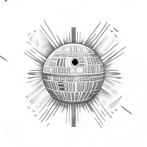 death star tattoo design idea