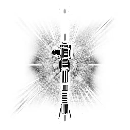 light saber tattoo design idea