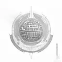 death star tattoo design idea
