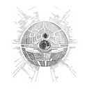death star tattoo design idea