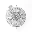 death star tattoo design idea