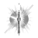 light saber tattoo design idea