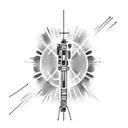 light saber tattoo design idea