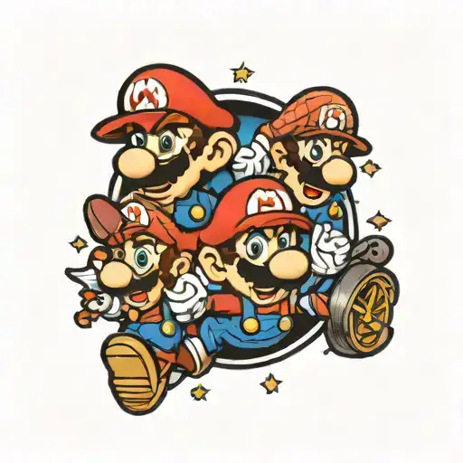 Super Mario Bros tattoo design idea