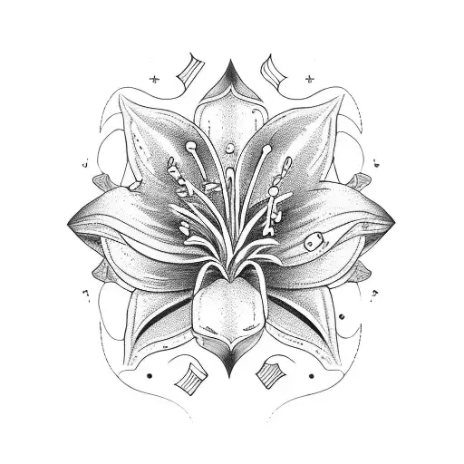 lily with song lyrics  tattoo design idea