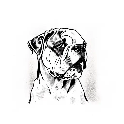 American Bulldog cross christ tattoo design idea