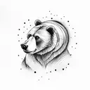 bear holding a gun  tattoo design idea