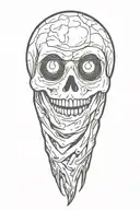 halloween ghost edgy tattoo design idea