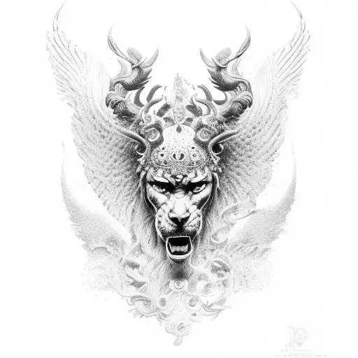 Zeus, filigree tattoo design idea