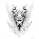 Zeus, filigree tattoo design idea