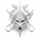 Zeus, filigree tattoo design idea