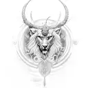 Zeus, filigree tattoo design idea