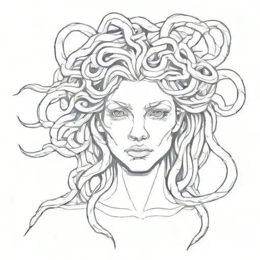 Medusa head tattoo design idea