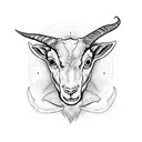 pentagram with goat head tattoo design idea