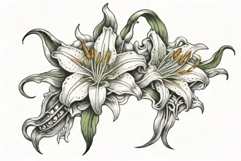 easter lily   tattoo design idea