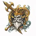 Poseidon's Trident tattoo design idea