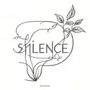 Silence tattoo design idea