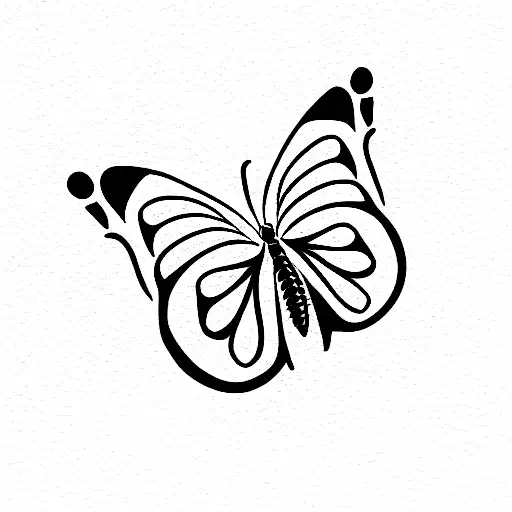 Butterfly freedom happiness  tattoo design idea
