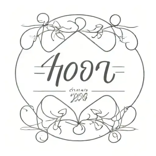 birth year for parents with heart in the middle tattoo design idea