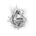 strong strength go on never give up tattoo design idea
