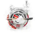 Albanian flag with smoke and flames tattoo design idea