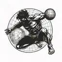 Incorporate a Greek mythology theme with a powerful image of Atlas holding up the world, symbolizing your strength and determination in your fitness journey tattoo design idea