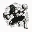 Incorporate a Greek mythology theme with a powerful image of Atlas holding up the world, symbolizing your strength and determination in your fitness journey tattoo design idea