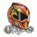 power ranger helmet tattoo design idea