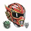 power ranger helmet tattoo design idea