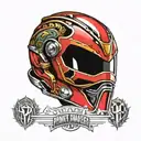 power ranger helmet tattoo design idea
