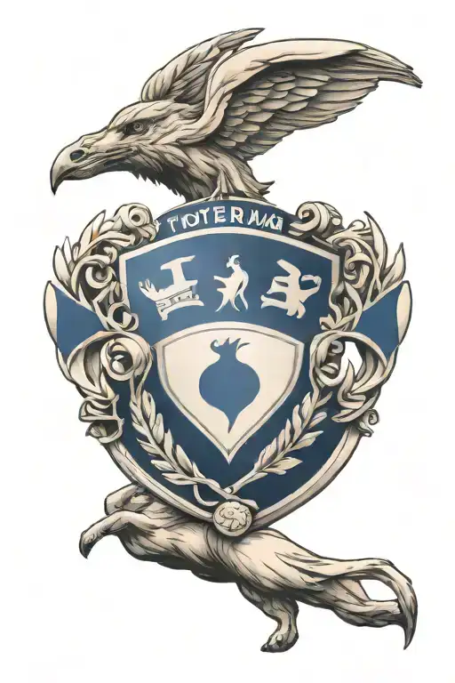 Tottenham Hotspur logo intertwined tattoo design idea