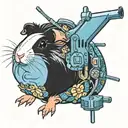 guinea pig with tattoo machine tattoo design idea