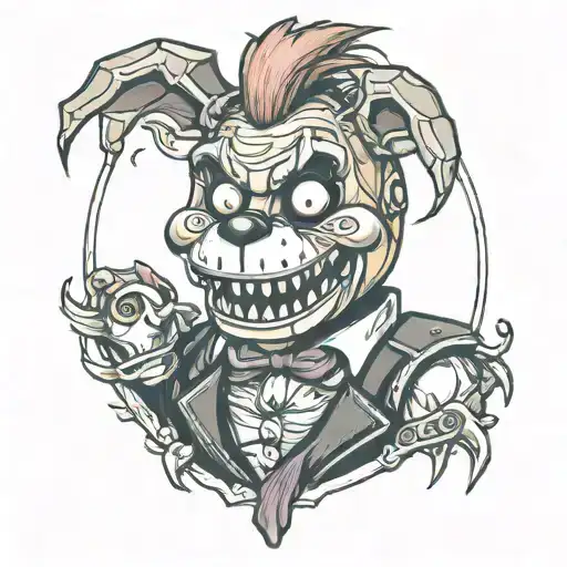 puppet from five nights at freddys  tattoo design idea