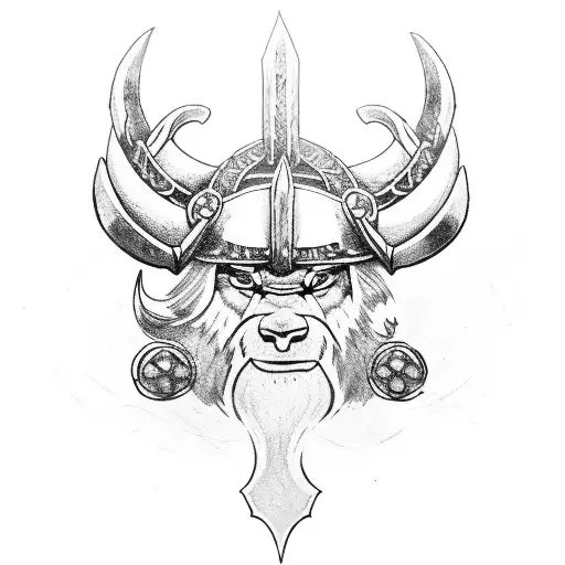 Jade George Bailey with a Viking theme tattoo design idea