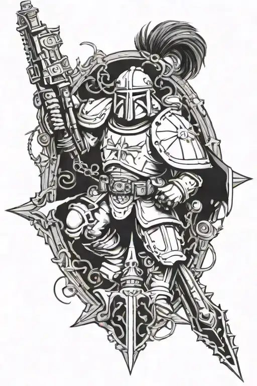 Warhmmer 40k IMPERIAL guard tattoo design idea